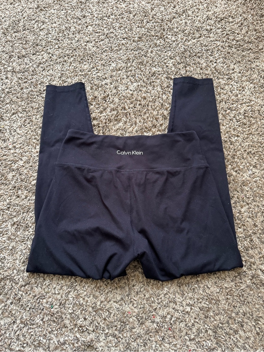 Calvin Klein Black Logo High-Waist Leggings